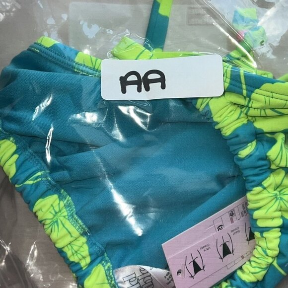 Wild Fable Women's Adjustable Coverage Bikini Bottom Blue/Green Tropical 2XL - Picture 10 of 10